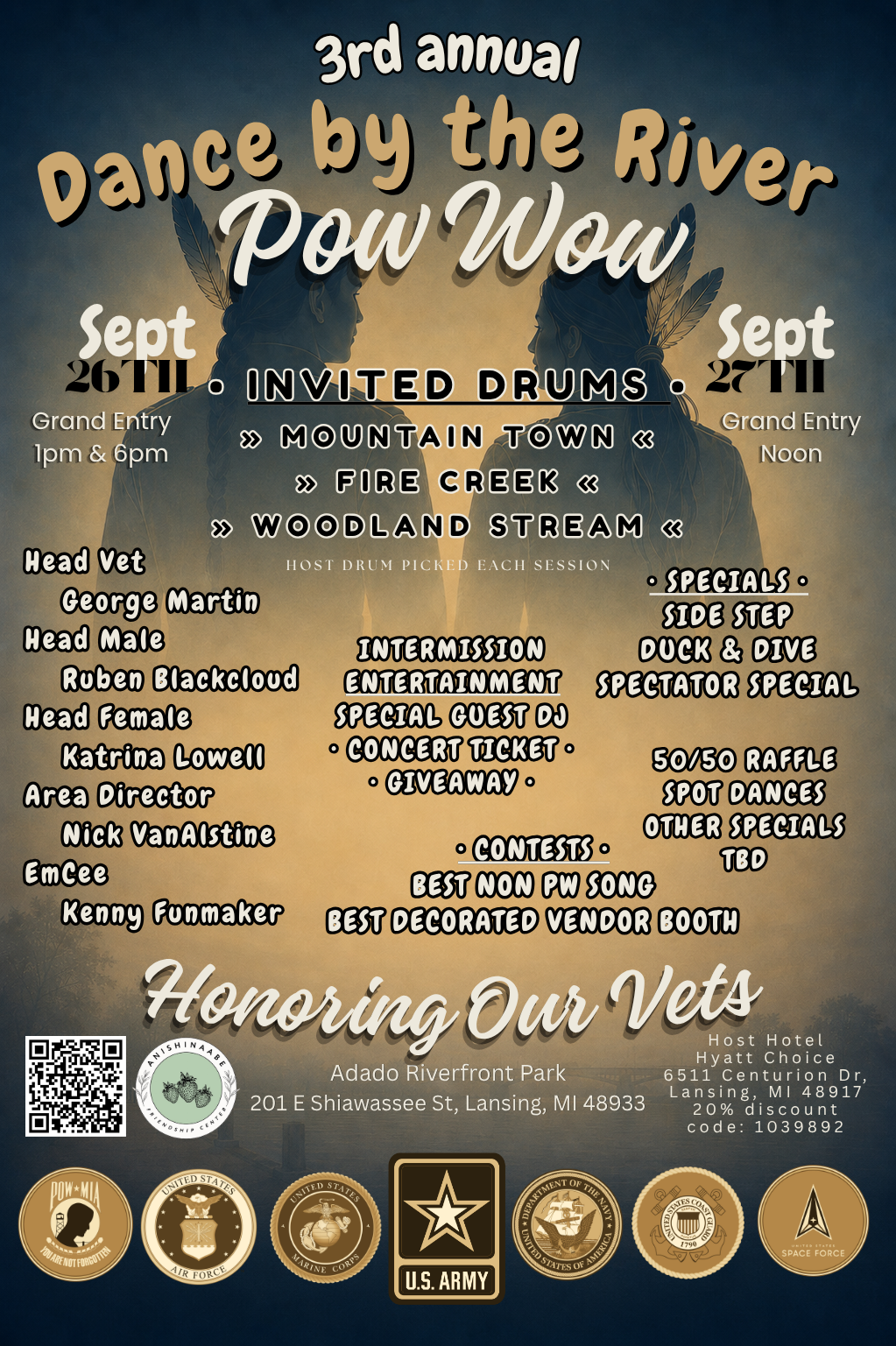 Official 2026 Dance by the River Powwow flyer